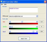 Image MSN Font Color Editor 4.2