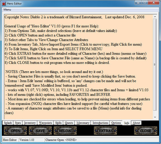 Diablo 2 hero editor v1.14 Diablo 2 hero editor v1.14
