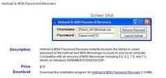 Image MSN & Hotmail Password Recovery 2.2.2
