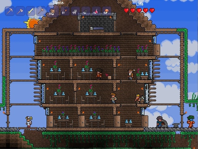 Terraria кровать не работает