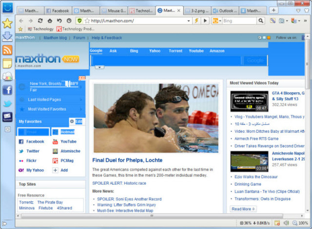 maxthon browser images