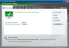 Image Microsoft Security Essentials para Windows XP 4.8.204.0