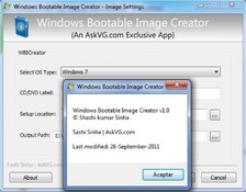 Imagen Windows Bootable Image Creator 1.0