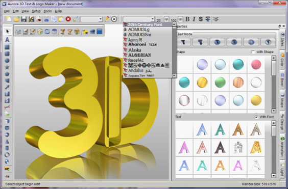 3d gif animation with aurora 3d Text & Logo Maker 