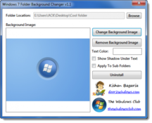 Image Windows 7 Folder Background Changer 1.1