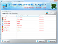 Image Twitter Password Decryptor 11.0