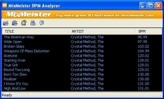 Imagen MixMeister BPM Analyzer 1.0