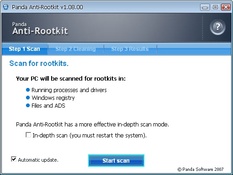 Imagen Panda Anti-Rootkit 1.08.00
