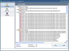 Imagen Comodo Registry Cleaner 1.0.17.23