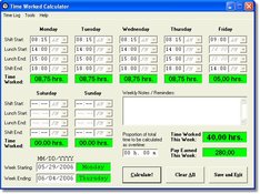 Imagen Time Worked Calculator 2.6