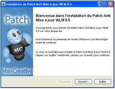 Imagen Anti-actualización para Windows Live Messenger 8.5 2.0.0.35
