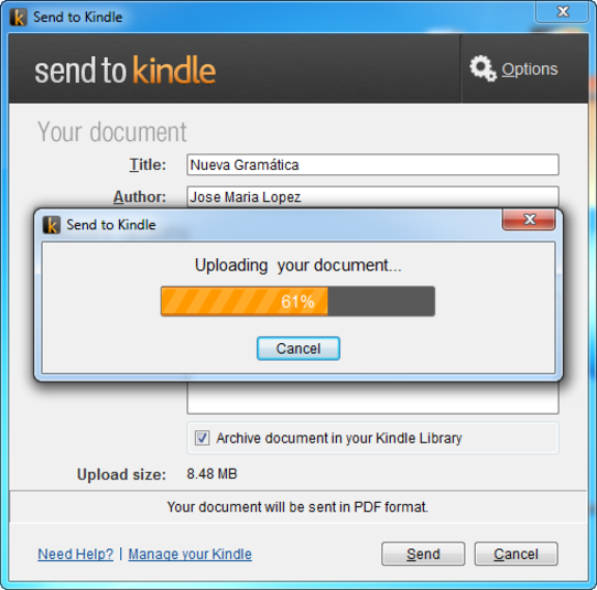 send to kindle from calibre send to kindle from calibre
