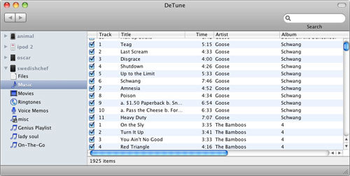 detune for mac os x