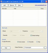 Imagen FLV to MP3 Free Converter 3.2.20