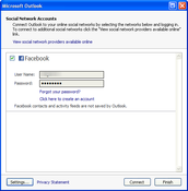 Imagen Proveedor de Microsoft Outlook Social Connector para Facebook 14.0