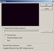 Image Microsoft Video Screensaver 1.0