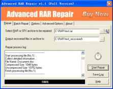 Imagen Advanced RAR Repair 2.1