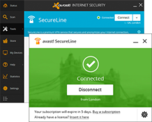 Image Avast SecureLine VPN 5.5.522