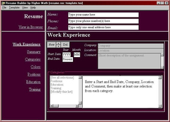 Imagen Interactive Resume Builder 2003.5