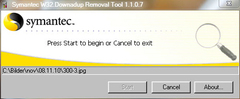 Imagen Symantec W32.Downadup Removal Tool 1.1.0.7