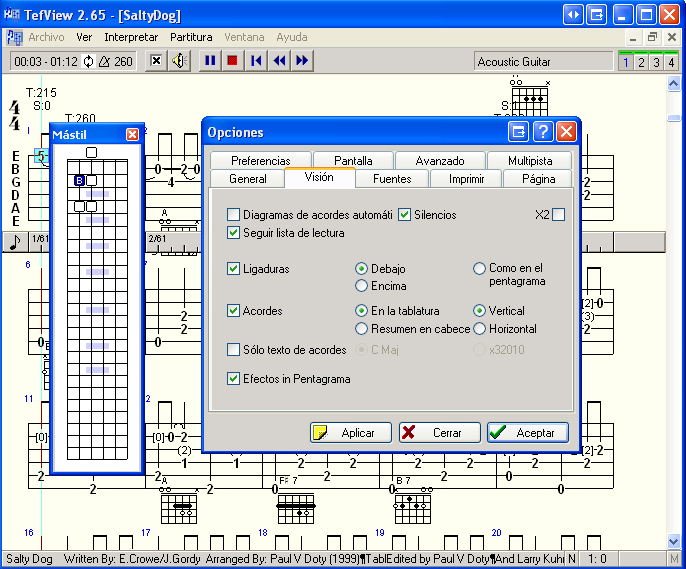 tefview tablature