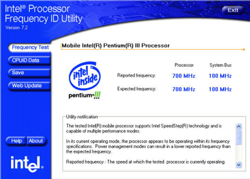 intel r processor identification utility download