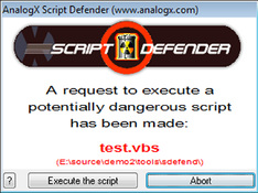 Imagen AnalogX Script Defender 1.03