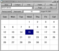 Imagen HTML Calendar Generator 4.02