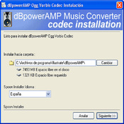 Imagen dBpowerAMP Ogg Vorbis Codec Release 11.1