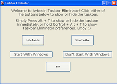 Imagen Taskbar Eliminator 2.8