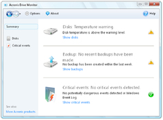 Imagen Acronis Drive Monitor 1.0.566