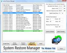 Imagen System Restore Manager 1.0
